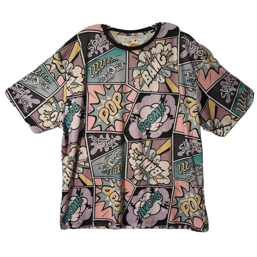 Drill Clothing Co OH SNAP! Comic T-shirt Unisex 3XL Multi Color Short Sleeve